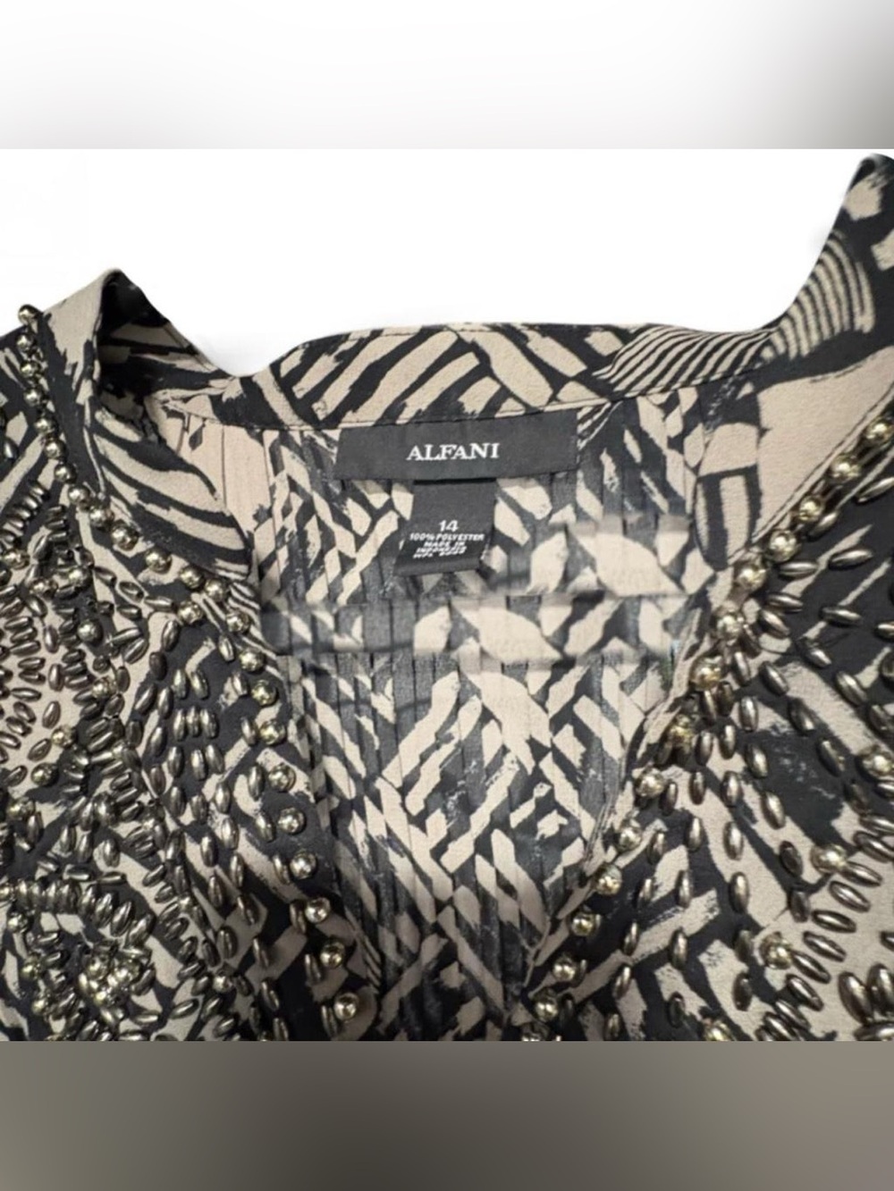 Alfani Semi-Sheer Tunic-Style Top! - Picture 7 of 8